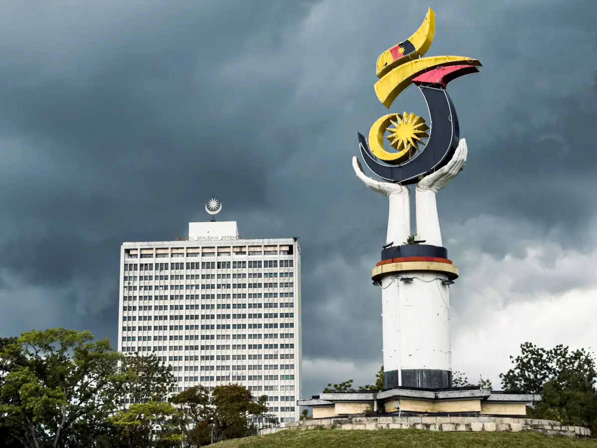 Kuching riverfront in Sarawak Malaysia